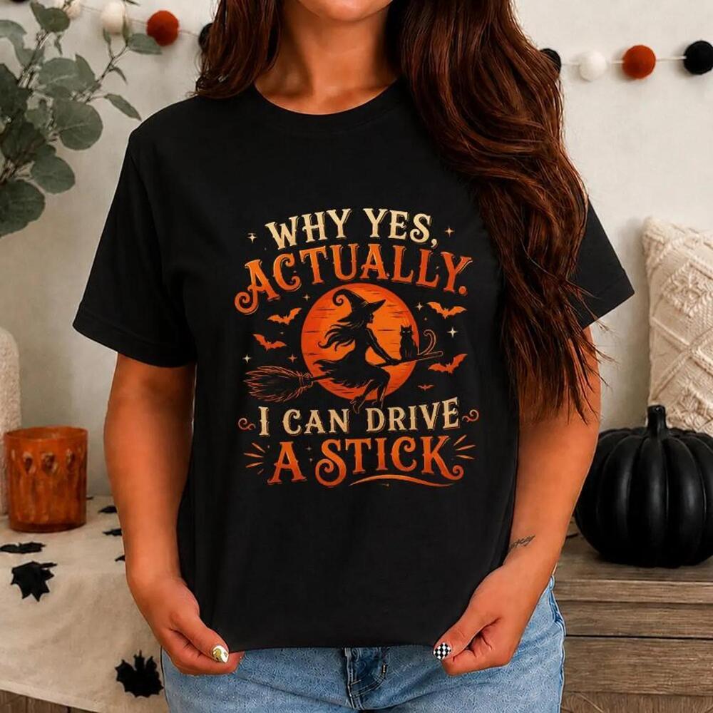 Funny Witch Halloween Shirt, Spooky Graphic Tee, Autumn Gift